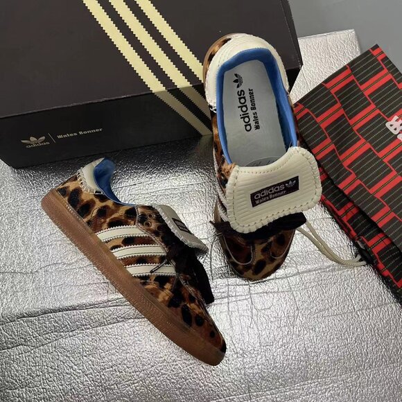 adidas Samba Pony Samba Pony Wales Bonner Leopard Womens Sneakers Brown - Picture 3 of 7